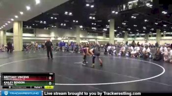 114 lbs Champ Round 1 (16 Team) - Brittany Vincens, Charlie`s Angels-FL vs Kailey Benson, STL Green