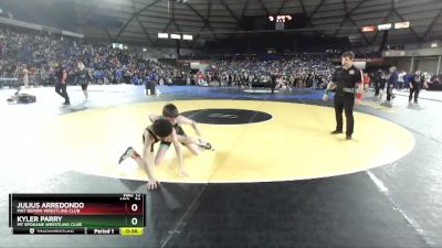 74 lbs Champ. Round 3 - Kyler Parry, Mt Spokane Wrestling Club vs Julius Arredondo, Mat Demon Wrestling Club