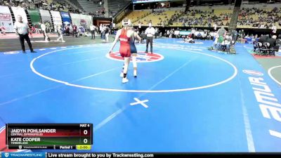 105 Class 2 lbs Champ. Round 1 - Kate Cooper, Timberland vs Jaidyn Pohlsander, Central (Springfield)