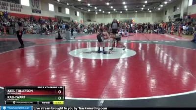 95 lbs Quarterfinal - Axel Tollefson, No Nonsense vs Kash Ward, Grapplers