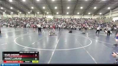 67 lbs Quarterfinal - Bennett Carlson, Champions Wrestling Club vs Rylee Gardner, Grantsville Wrestling Club