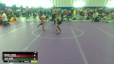 80 lbs Round 5 (8 Team) - Brady Lowe, Backyard Brawlers vs Gus Kash, Rogue Wrestling