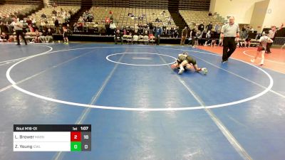 65 lbs Rr Rnd 1 - Lincoln Brower, Mat Assassins White vs Zayne Young, ICWL Bruisers Black N Gold