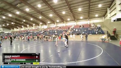 85 lbs Round 2 - Adalie Hazlett, Montana vs Charlotte Zimmerer, Colorado