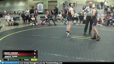 101 lbs Round 3 (6 Team) - Jeremy Tharp, Donahue WA vs Brody Weimer, Contenders WA Blue