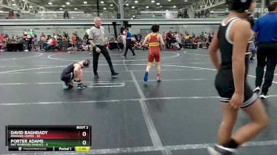 96 lbs Round 1 (4 Team) - David Baghdady, Dragons United vs Porter Adams, Mat Warriors Maniacs