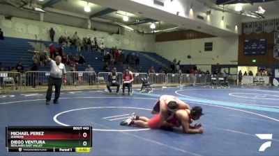 285 lbs Cons. Round 3 - Michael Perez, Hueneme vs Diego Ventura, Redlands East Valley