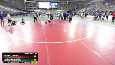 113 lbs Cons. Round 4 - Anthony Alanis, Relentless Training Center vs Elijah Lofton, Summit Wrestling Academy