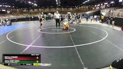 100 lbs Semifinal - Kealonie Vega, Osceola (Kissimmee) vs Skyla Fisher, Middleburg