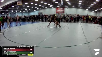 86 lbs Cons. Round 5 - David Murphy, Virginia Team Predators vs Kason Wesby, Flex Wrestling