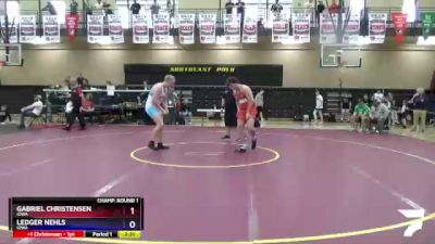 220 lbs Champ. Round 1 - Gabriel Christensen, Iowa vs Ledger Nehls, Iowa