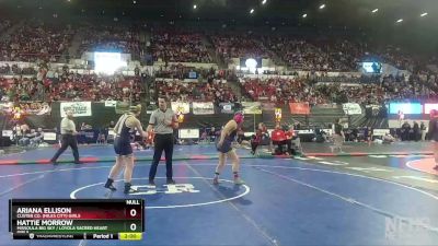 G - 145 lbs Champ. Round 2 - Hattie Morrow, Missoula Big Sky / Loyola Sacred Heart Girls vs Ariana Ellison, Custer Co. (Miles City) Girls