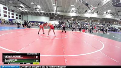 197 lbs Champ. Round 2 - Michael Moreno, Arizona Christian University vs Elijah Hynes, Missouri Valley