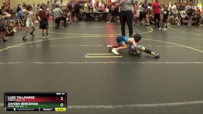 50 lbs Round 2 (4 Team) - Luke Tallmadge, SVRWC Gold vs Zayden Berckman, Upper Twp W/C