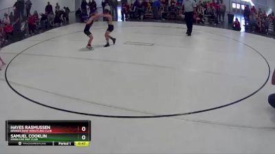 22 lbs Quarterfinal - Hayes Rasmussen, Broken Bow Wrestling Club vs Samuel Cooklin, Syracuse Mat Club