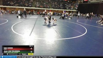 74 lbs Cons. Round 1 - Zac Goede, Iowa vs Eian Van Zelderen, Ubasa Wrestling Academy