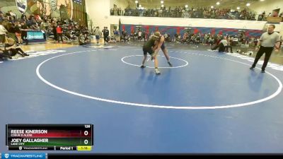 126 lbs Cons. Round 4 - Reese Kinerson, Coeur D Alene vs Joey Gallagher, Lake City