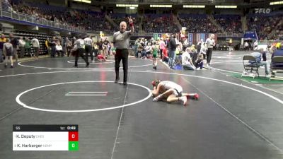 55 lbs Quarterfinal - Kohyn Deputy, Chestnut Ridge vs Kyler Harbarger, Hempfield Area