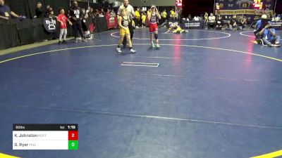 90 lbs Consy 2 - Keegan Johnston, North Penn vs Gage Ryer, Pine-Richland