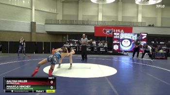 143 lbs Round 5 - Aaliyah Miller, BYA Wrestling vs Makayla Hinchey, Daughters Of Zion Wrestling