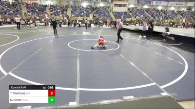 46 lbs Consi Of 8 #1 - Tazio Pacheco, Brighton Wrestling Club vs Charlie Knorr, Sargent Wrestling