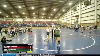 90 lbs Round 1 (6 Team) - Maylee Yancey, Oregon vs Kooper Bugner, Idaho