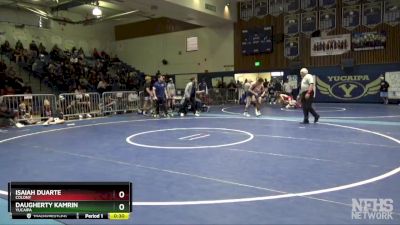 120 lbs Cons. Round 3 - Daugherty Kamrin, Yucaipa vs Isaiah Duarte, Colony