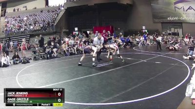 105 lbs Round 4 (6 Team) - Gage Grizzle, Kansas Copperhead vs Jack Jenkins, North Dakota 2