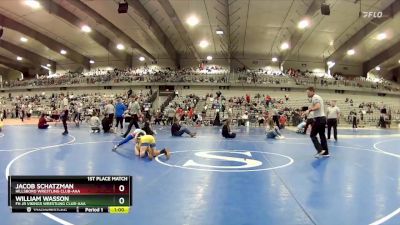 100 lbs 1st Place Match - William Wasson, FH Jr Vikings Wrestling Club-AAA vs Jacob Schatzman, Hillsboro Wrestling Club-AAA