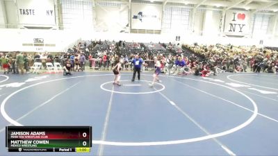 87 lbs Cons. Round 3 - Jamison Adams, Penn Yan Wrestling Club vs Matthew Cowen, Mexico Wrestling