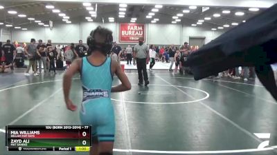 77 lbs Quarterfinal - Zayd Ali, Mat Sharks vs Mia Williams, Kellam Mat Rats