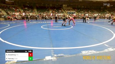 120 lbs Round Of 16 - Adley Sweeting, The Royal vs Keylee Harvey, Storm Wrestling Center