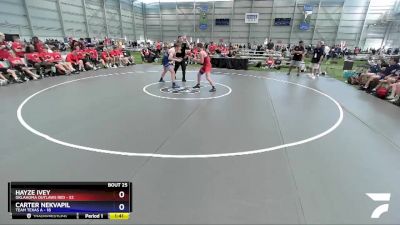 152 lbs 4th Wrestleback (16 Team) - Hayze Ivey, Oklahoma Outlaws Red vs Carter Nekvapil, Team Texas A