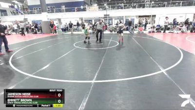 97 lbs Cons. Round 2 - Jameson Neise, Raider Nation Wrestling Club vs Emmett Brown, Great Bridge Wrestling Club