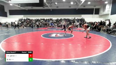 138 lbs Cons. Round 7 - Mathius Garza, Eisenhower vs Brendon Ko, Garces Memorial