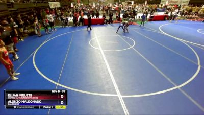 78 lbs Cons. Round 2 - Elijah Viruete, Inland Elite Wrestling Club vs Alonzo Maldonado, California