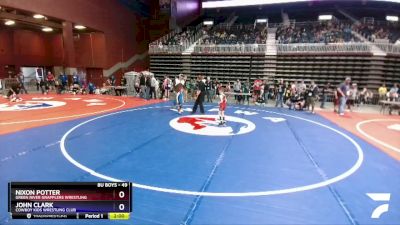 49 lbs Quarterfinal - Nixon Potter, Green River Grapplers Wrestling vs John Clark, Cowboy Kids Wrestling Club