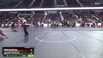 72 lbs Quarterfinal - Enrique Tellez Jr, Maize vs Aiden Scheffer, SlyFox Wrestling Academy