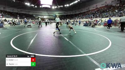 46 lbs Consi Of 16 #1 - Conor Ecker, R.A.W. vs Ayden Taylor, Clinton Youth Wrestling