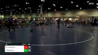 152 lbs Round 5 (10 Team) - Arthur Vanderpool, Wrestling University vs Tyler Sandusky, Terre Haute North