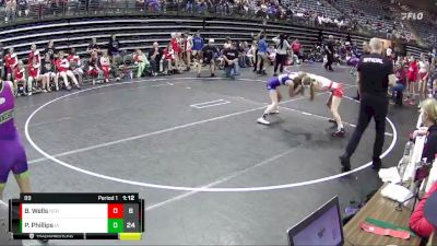 89 lbs Semis & 1st Wrestleback (8 Team) - Brynlee Wells, Nebraska Red vs Piper Phillips, Team Iowa