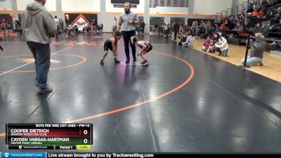 PW-13 lbs Quarterfinal - Cooper Dietrich, Krakow Wrestling Club vs Cayden Vargas-Hartman, Center Point Urbana