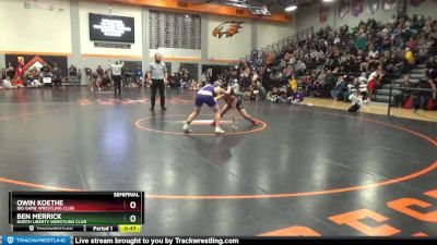 BN-12 lbs Semifinal - Ben Merrick, North Liberty Wrestling Club vs Owin Koethe, Big Game Wrestling Club