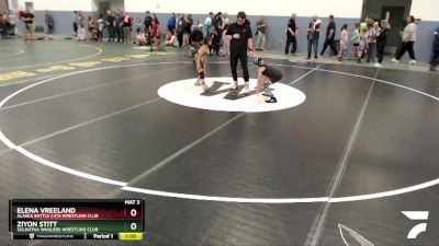 70 lbs Round 2 - Ziyon Stitt, Soldotna Whalers Wrestling Club vs Elena Vreeland, Alaska Battle Cats Wrestling Club