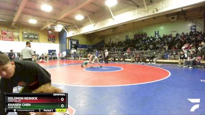 126 lbs Semifinal - Solomon Resnick, Capo Valley vs Khaisen Chen, Aliso Niguel