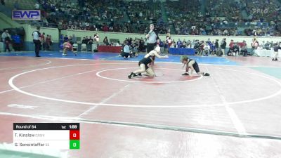 87 lbs Round Of 64 - Trent Kinslow, Cashion Wrestling Club vs Griffin Sensintaffar, Sand Springs HS