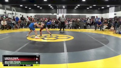 112 lbs Placement Matches (8 Team) - Lincoln Mack, Gotcha Illinois (IL) vs Brayden Mason, Dundee Wrestling (MI)