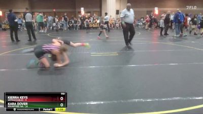 110 lbs Round 3 (4 Team) - Kara Dover, Roundtree WA vs Kierra Keys, Untouchables