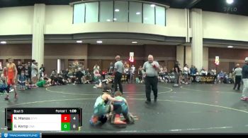 100 lbs Round 2 (6 Team) - Gavyn Kemp, Contenders Wrestling Academy Blue vs Nate Manos, Steel Valley