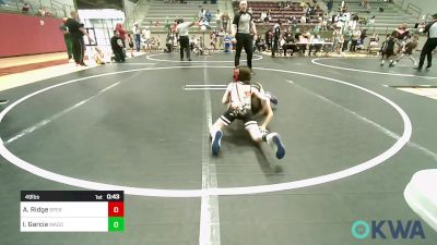 49 lbs Quarterfinal - Able Ridge, Sperry Wrestling Club vs Iver Garcia, Wagoner Takedown Club